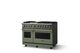 Viking® 5 Series 48" Eucalyptus Pro Style Dual Fuel (NG) Range with Brushed Brass Trim-2