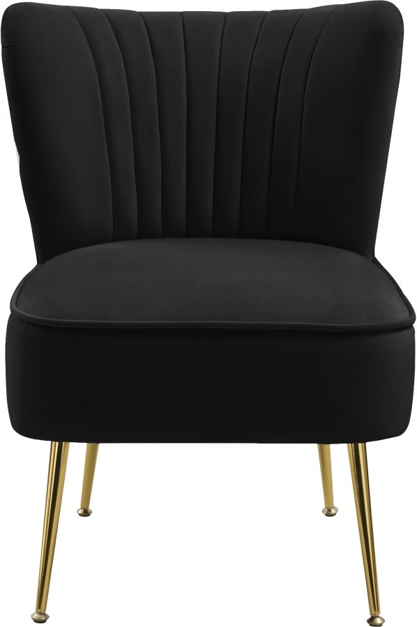 Meridian Furniture Tess Black Velvet Chair-1