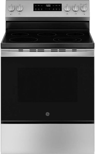 GE® 500 Series 30" Stainless Steel Freestanding Electric Range with Crisp Mode