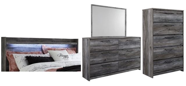 Signature Design by Ashley® Baystorm 4-Piece Gray King Panel Headboard Bedroom  Set-0