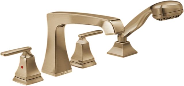 Delta Ashlyn® Roman Champagne Bronze Tub Trim with Hand Shower-0
