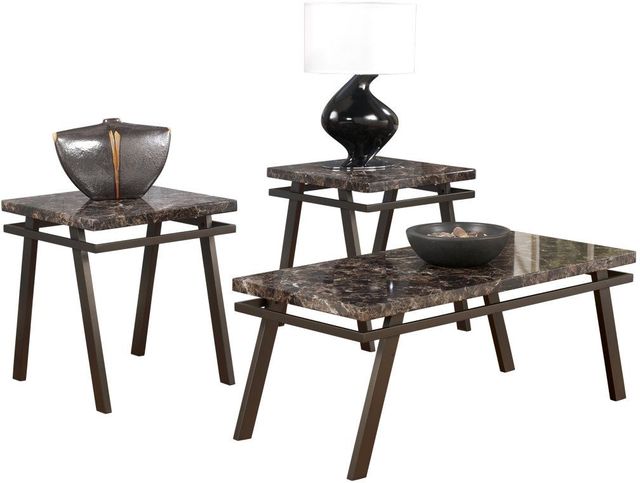 Signature Design by Ashley® Paintsville 3-Piece Bronze Occasional Table Set-0