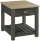 Hammary® Lyle Creek-Hamilton Toasted Caramel End Table with Smoked Charcoal Base-0