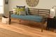 Kodiak Furniture Boho Linen Aqua/Rustic Walnut Twin Daybed with Mattress-4