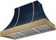 AGA Cascade 48" Indigo Wall Mounted Range Hood  with Antique Brass Trim-0