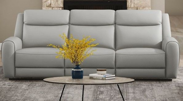 Furniture of America® Jacobus Light Gray Manual Reclining Sofa-0
