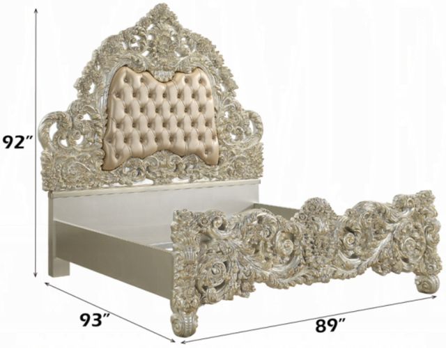ACME Furniture Sorina Antique Gold Eastern King Panel Bed-2