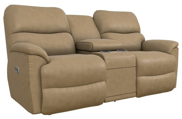 La-Z-Boy® Trouper Silt Power Reclining Loveseat with Console and Headrest-0