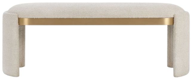Uttermost® Serena Antique Gold/Bone White Bench-4