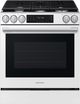 Samsung Bespoke 30" White Glass Smart Slide-In Gas Range with True Convection-0