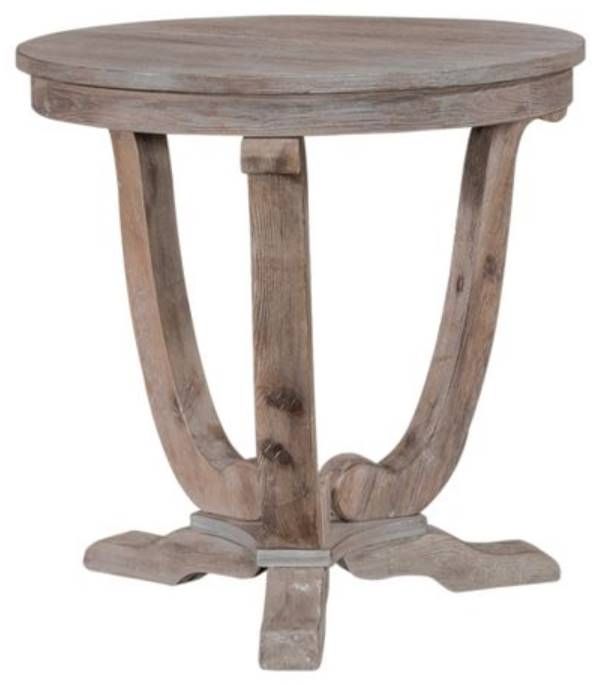 Clearance Liberty Furniture Greystone Mill Stone White Wash End Table-2