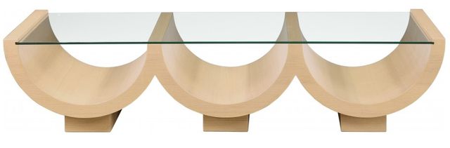Meridian Furniture Beverwil Glass Top Coffee Table with Natural Base-1