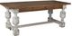 A & B Home Alcott Natural Dining Table with Whitewash Base -0