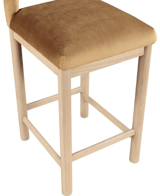 Meridian Furniture Conrad Natural/Saddle Upholstered Counter Stool-4