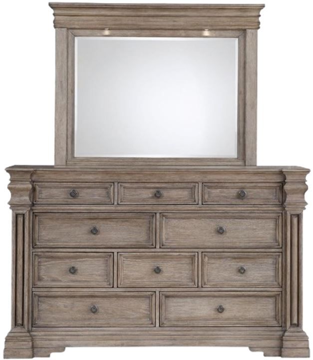 Signature Design by Ashley® Blairhurst Light Grayish Brown Dresser and Mirror-1