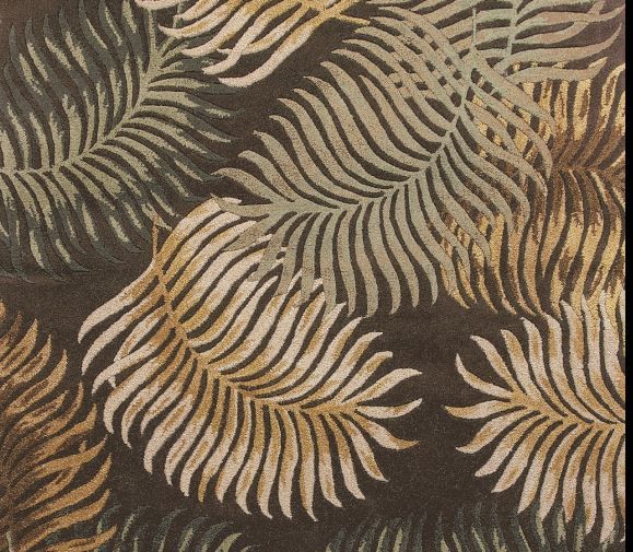 KAS Rugs Havana Espresso Fern View 5'x8' Rug-1