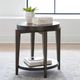 Liberty Furniture Penton Espresso Stone Oval Chair Side Table-4