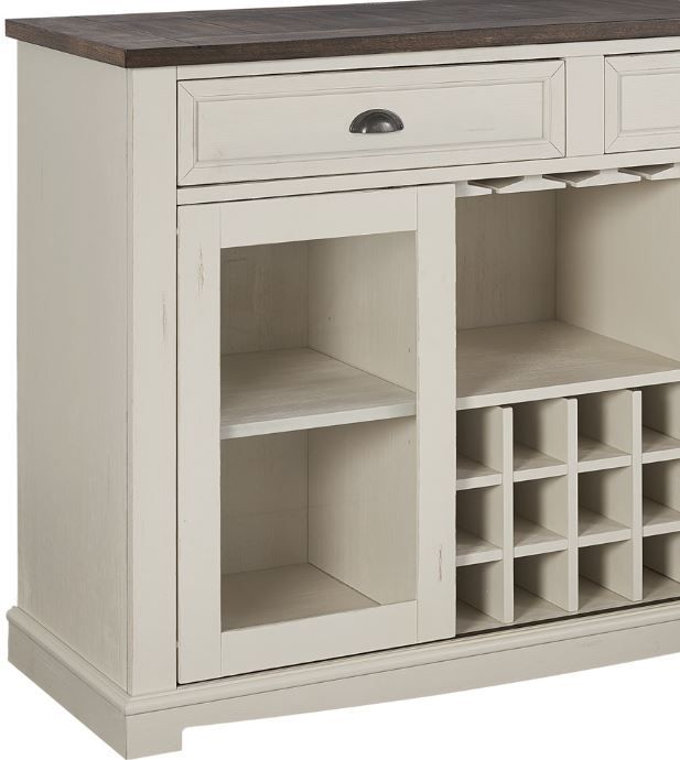 Steve Silver Co. Cayla Antique White/Dark Oak  Server-1