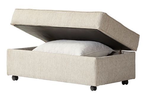 Hughes Furniture® 1750 Tully Tweed Storage Ottoman-1