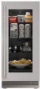 U-Line®  Home Collection 15" 2.8 Cu. Ft. Stainless Steel Refrigerator with Glass Door-1