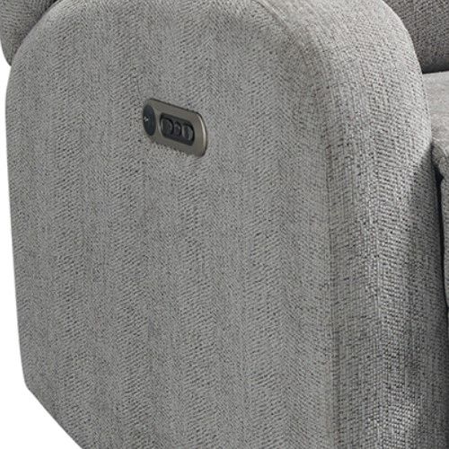 American Wholesale Furniture Avanti Gray Power Recliner with Headrest-1