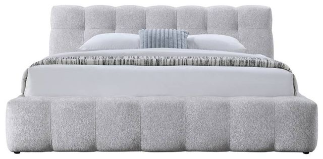 ACME Furniture Hannah Gray Queen Upholstered Panel Bed-3
