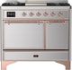 Ilve® Majestic III 40" Stainless Steel Pro Style Dual Fuel Natural Gas Range with Solid Door and Copper Trim-0
