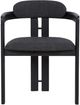 Armen Living Jazmin 2-Piece Charcoal/Vintage Black Dining Arm Chair Set-4
