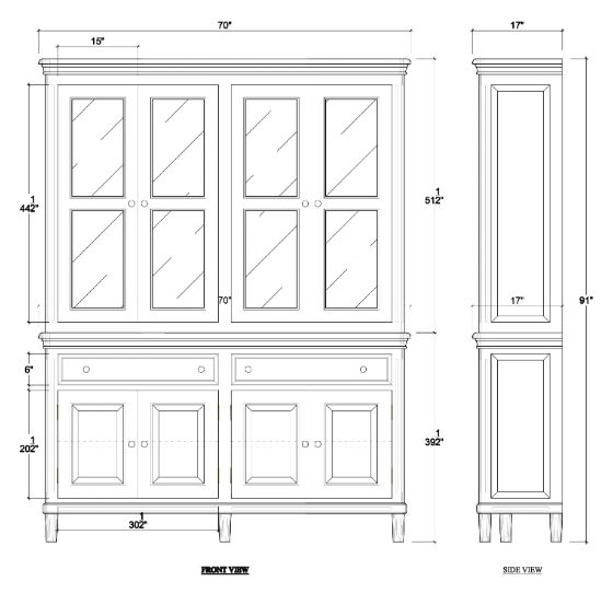 Bramble Customizable Hayward Display Cabinet-1