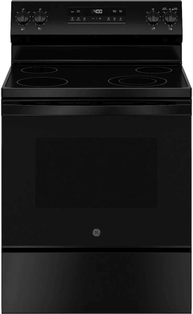 GE® 400 Series 30" Black Freestanding Electric Range Pioneer