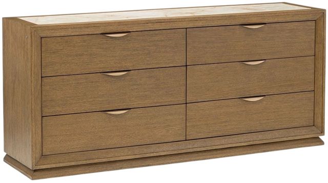 Michael Amini® Portrait Sienna Brown Dresser with LED Lights-0