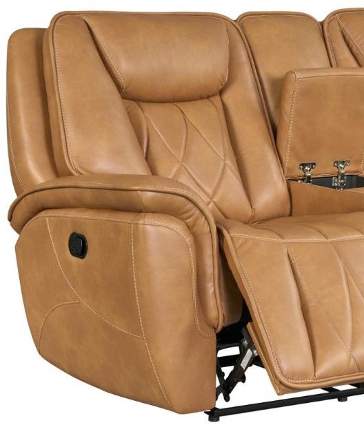 Corinthian Furniture Jordan Camel Power Reclining Loveseat-2