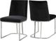 Meridian Furniture Heidi Black/Chrome Velvet Dining Chair-1