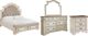 Signature Design by Ashley® Realyn 4-Piece Chipped White Queen Upholstered Panel Bed Set-0