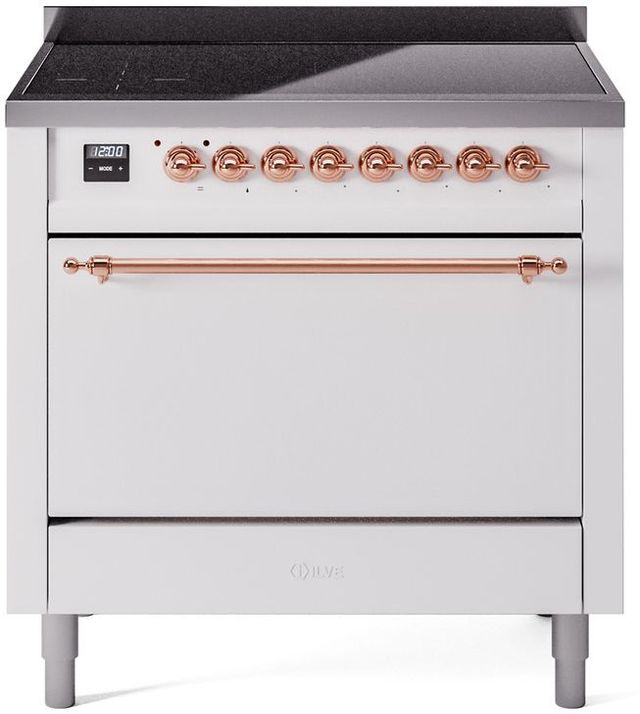 Ilve Nostalgie II 36" White Freestanding Induction Range Gerhard's