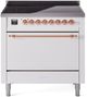 Ilve® Nostalgie II Series 36" White Pro Style Induction Range-0