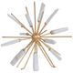 A & B Home Florrie Gold/White Short Decorative Object-1