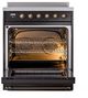 Ilve® Nostalgie II Series 30" Glossy Black Pro Style Induction Range-1