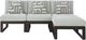 Signature Design by Ashley® Beachloft 4-Piece Black/Gray Aluminum/Fabric Outdoor Sectional-0