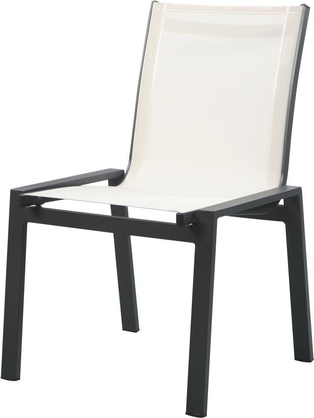Meridian Furniture Nizuc 2-Piece White Outdoor Patio Mesh Dining Chairs-0