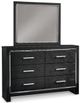 Signature Design by Ashley® Kaydell 6-Piece Black King Upholstered Panel Bedroom Set-2