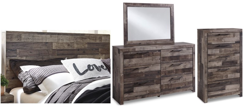 Derekson Panel Bed - Multi Gray