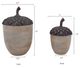 A & B Home Naleigh 2-Piece Beige/Copper Acorn Set-4