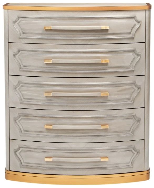 Michael Amini® St. Charles Dove Gray Highboy Chest-1