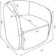 Coaster® Gerley Camel Upholstered Swivel Accent Chair-2