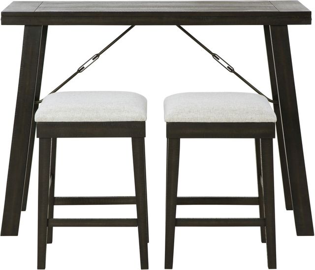 Signature Design by Ashley® Noorbrook 3-Piece Antique Black Counter Height Dining Set-1