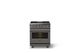 Viking® 5 Series 30" Damascus Gray Pro Style Dual Fuel (NG) Range with Polished Chrome Trim-3