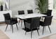 Monarch Specialties Inc. White 36" x 60" Stone Top Dining Table with Black Laminate Base-1