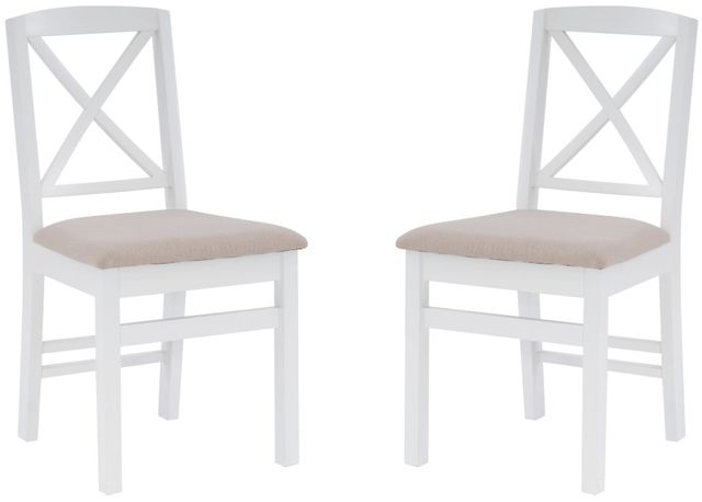 Linon Torino 3-Piece White Drop Leaf Dining Set-4
