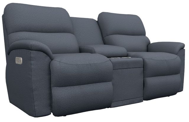 La-Z-Boy® Brooks Midnight Power Reclining Loveseat with Console and Headrest-0